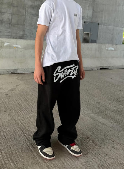 Jogging Basics Noir Logo Blanc
