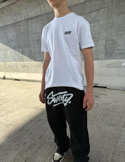 Jogging Basics Noir Logo Blanc