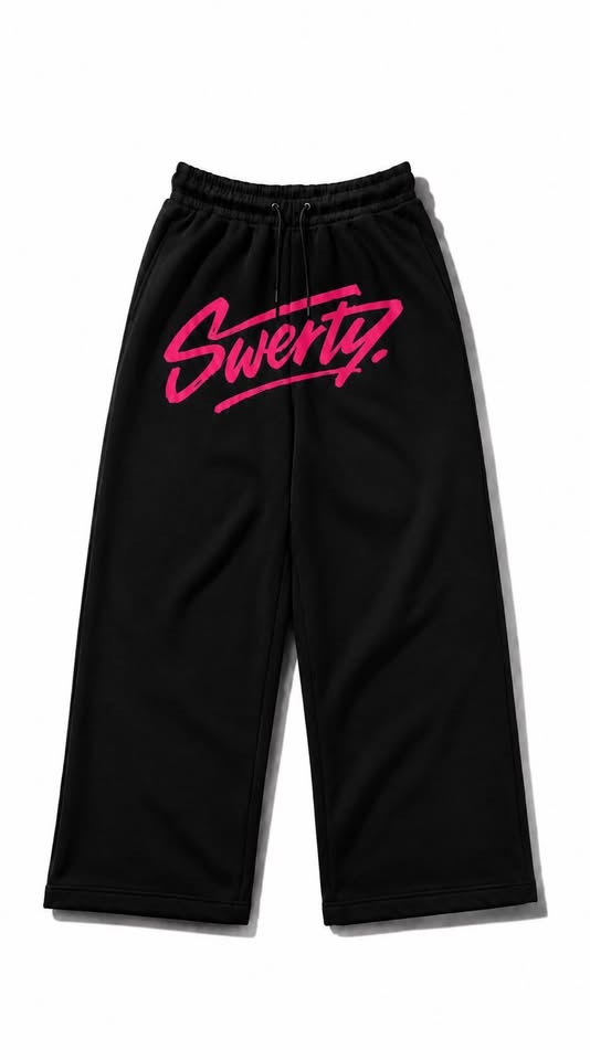 Jogging Basics Noir Logo Fuschia