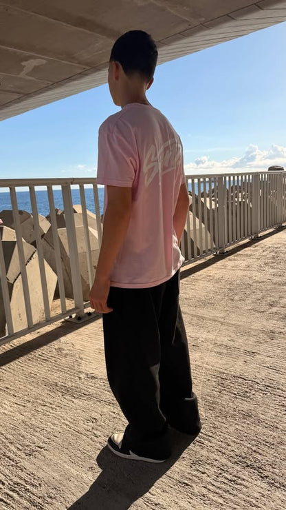 Jogging Noir Logo Fuschia