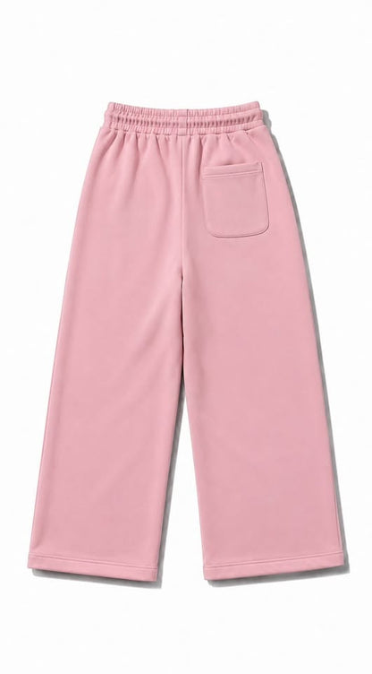 Jogging Basics Rose Logo Blanc