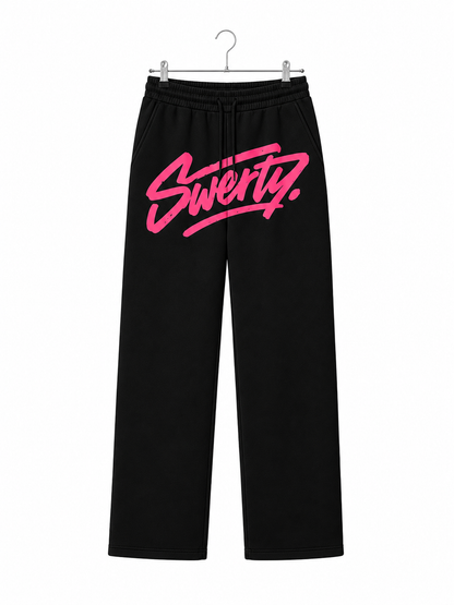 Jogging Noir Logo Fuschia
