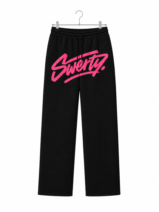 Jogging Noir Logo Fuschia