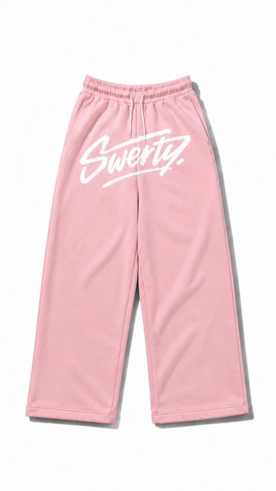 Jogging Basics Rose Logo Blanc