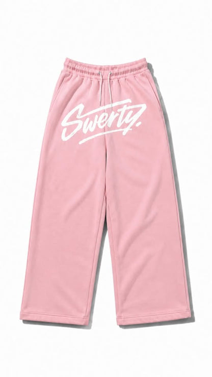 Jogging Basics Rose Logo Blanc