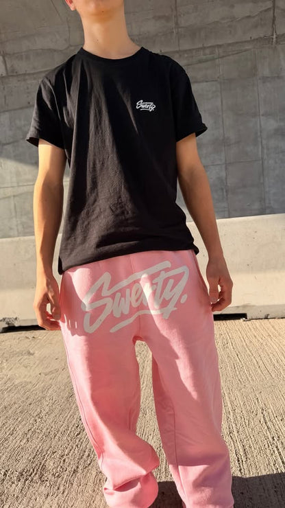Jogging Rose Logo Blanc