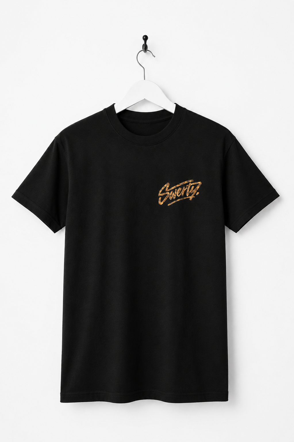 T-shirt Basics Noir Léopard