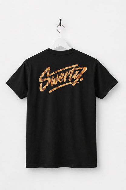 T-shirt Basics Noir Léopard